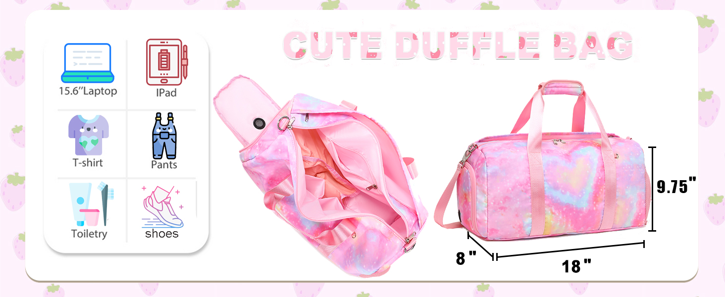 Дитяча спортивна сумка для дівчаток чорна — універсальна сумка для подорожей, тренувань, басейну та сауни з окремим відділенням для взуття