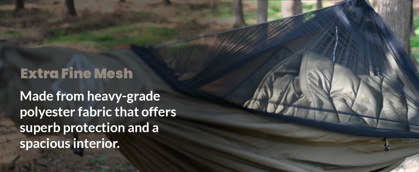 Гамак Onewind Premium 11' з москітною сіткою та ременями для кріплення, 335x162 см, для кемпінгу, подорожей та хайкінгу