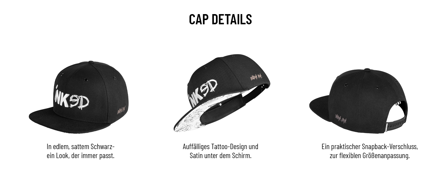Кепка-снэпбек Nebelkind Inked Black — унісекс бейсболка з прямим козирком, регульований розмір, стильна вулична кепка (Streetwear), чорна