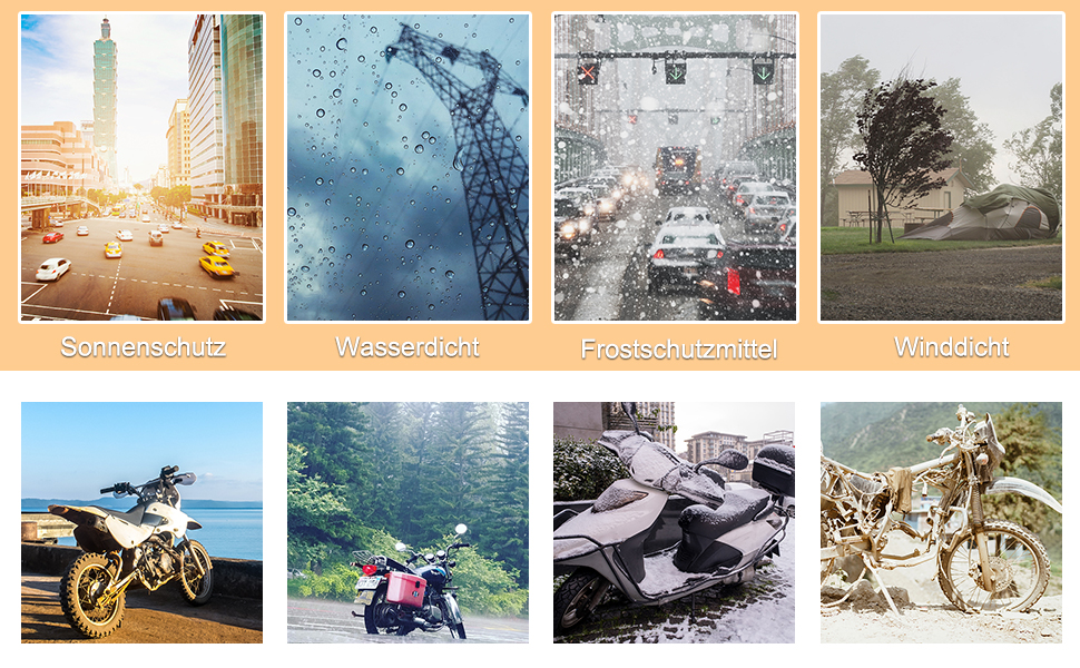 Водонепроникний чохол для мотоцикла та скутера XXXL, захисна накривна тканина 420D Oxford для вулиці, 265x105x133 см