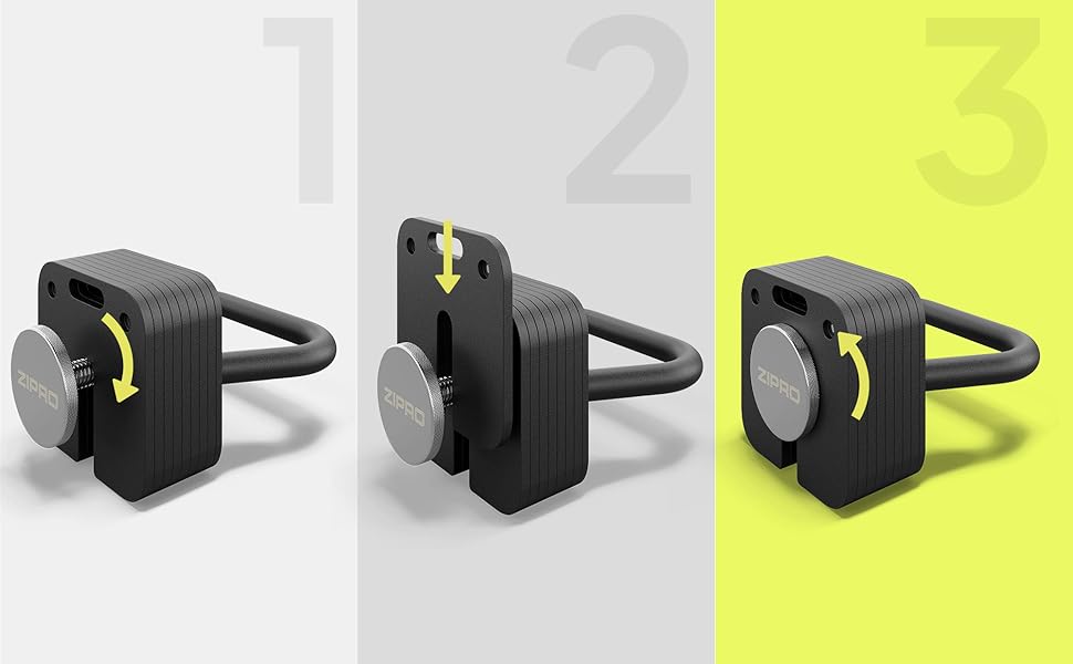 ZIPRO Kettlebell SQUARE: регульована гиря до 19 кг для силових тренувань та фітнесу вдома