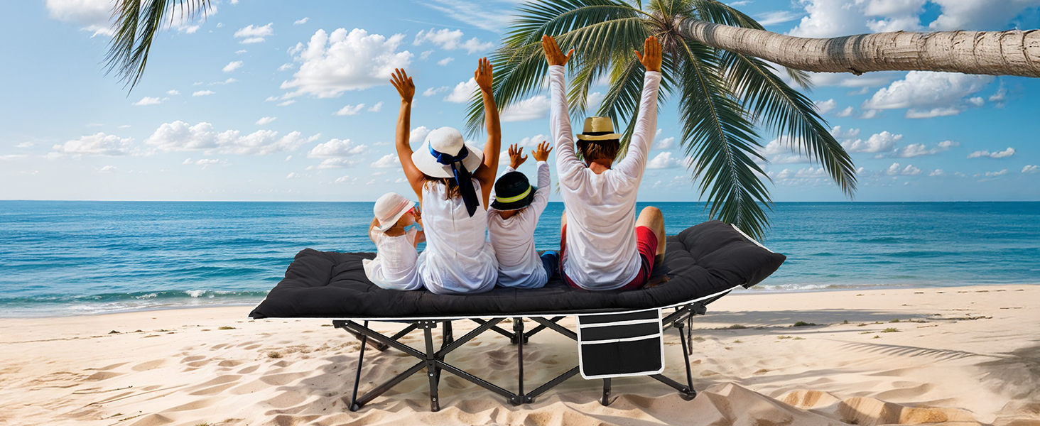 Ліжко-розкладачка Warmiehomy XXL з матрацом для дорослих, гостьове ліжко, широке, міцне, для кемпінгу, відпочинку, офісу, саду, сіре, з матрацом