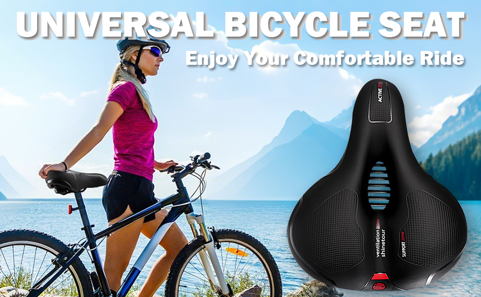 Велосипедне сідло для жінок та чоловіків, гелеве ергономічне сідло, водонепроникне, м'яке, комфортне, дихаюче, амортизуюче, для міського велосипеда, гірського велосипеда, шосе, електровелосипеда