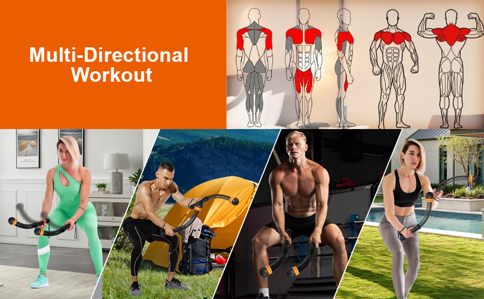 Битва-канат (2 шт.) для фітнесу, тренувань вдома, кардіо, HIIT, з регульованим опором