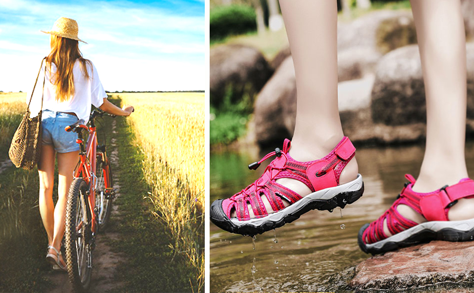 Чоловічі та жіночі шкіряні сандалії для пляжу, трекінгу та активного відпочинку. Літні сандалії для ходьби, розмір 36-46, чорний колір.