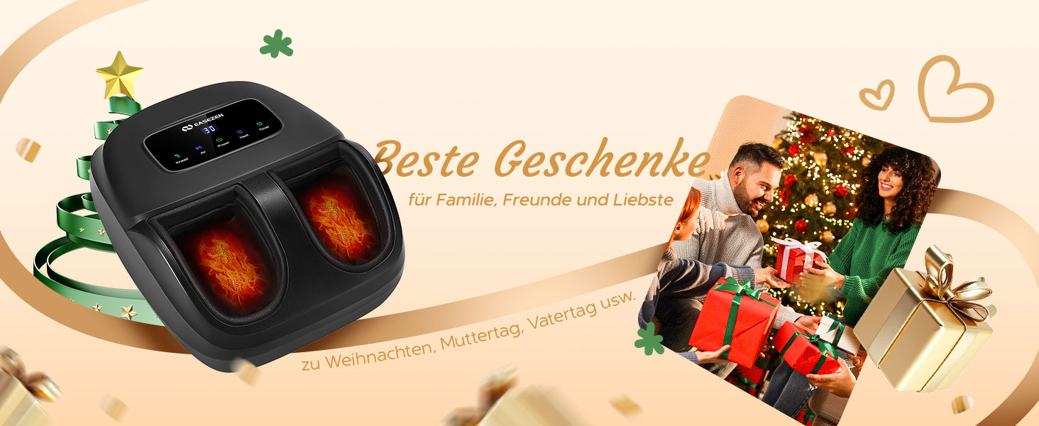 Масажер для ніг Shiatsu з пультом керування та LCD-дисплеєм, до 48 розміру, ідеальний подарунок для жінок/матусь/батьків