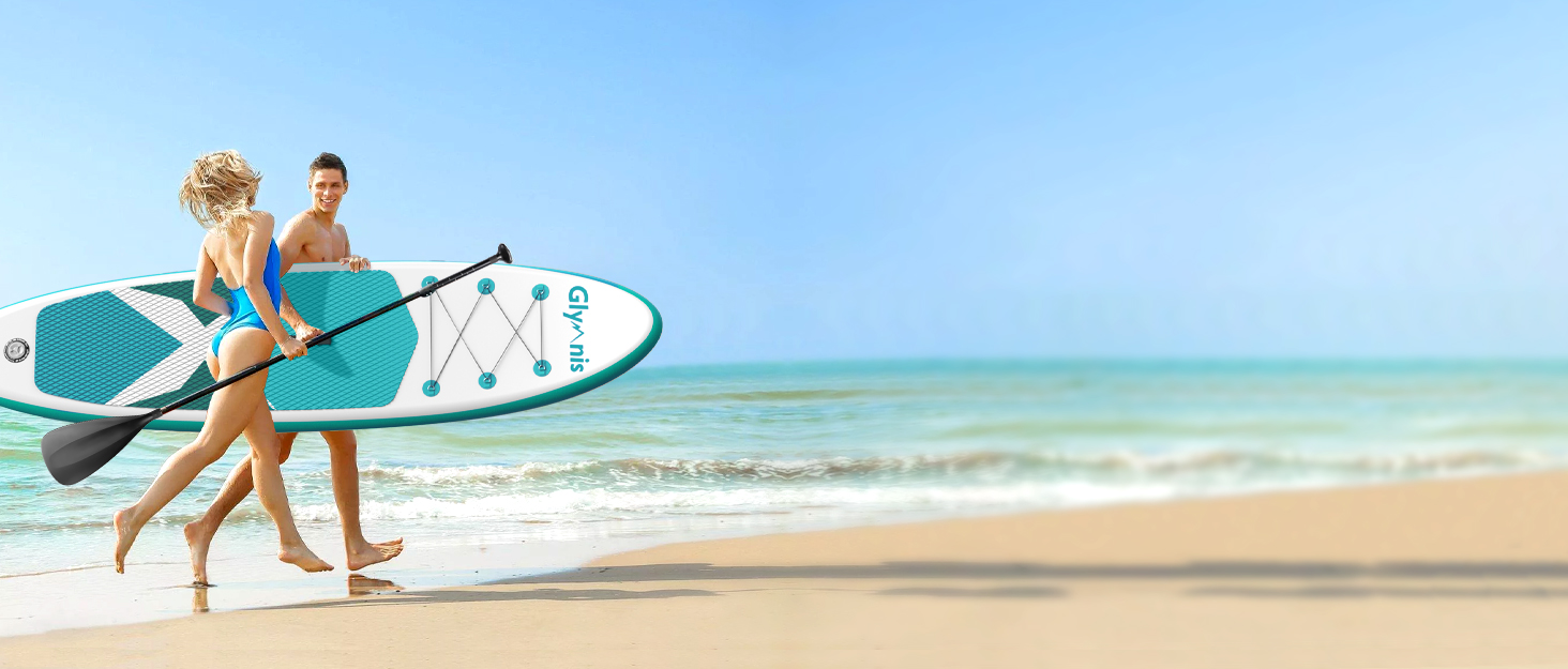 Надувний SUP Борд Glymnis 10'6' для Станд Ап Паддлінг (SUP) 320x81x15см з Алюмінієвим Веслом, Насосом та Аксесуарами