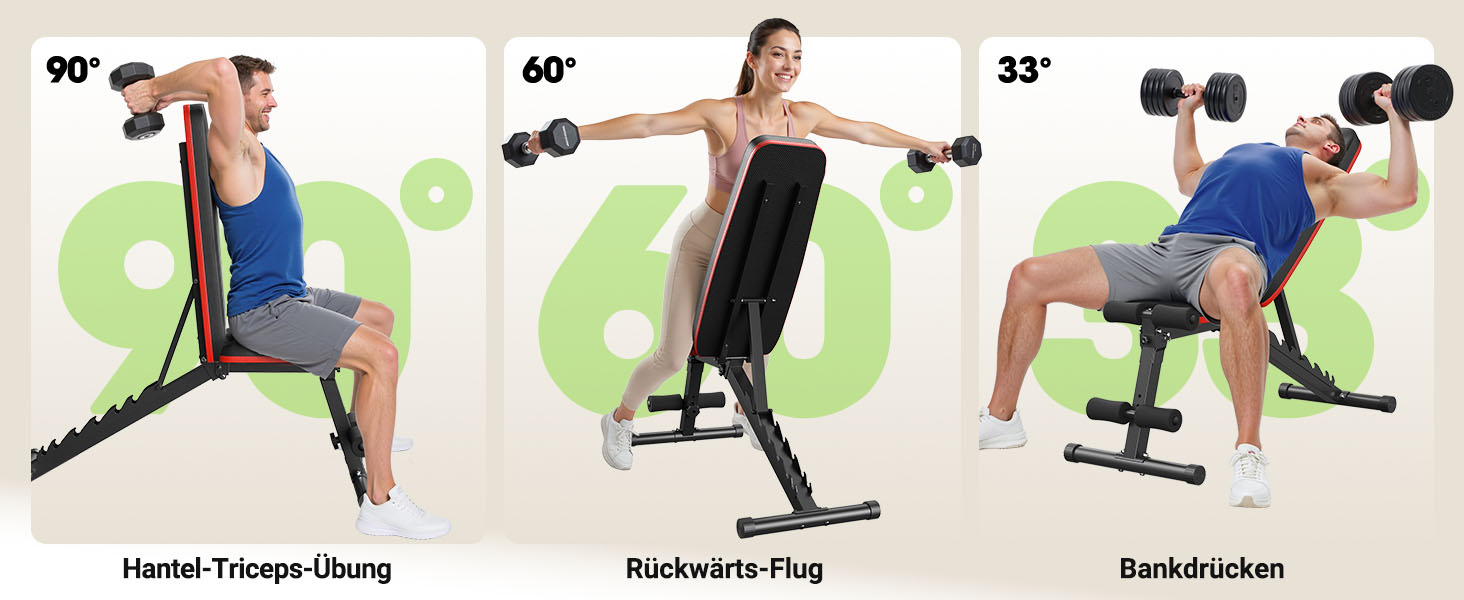 Тренувальна лава FLYBIRD багатофункціональна, 8 положень спинки/3 положення підніжки, вантажопідйомність 300-318 кг, складана, для дому, чорно-червона