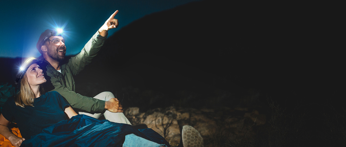 Налобний ліхтар UNBON LED акумуляторний, перезаряджається через USB-C, дуже яскравий, з регулюванням яскравості, 3 режими, сенсор, IPX4, вологостійкий, для туризму, риболовлі, 2 шт.