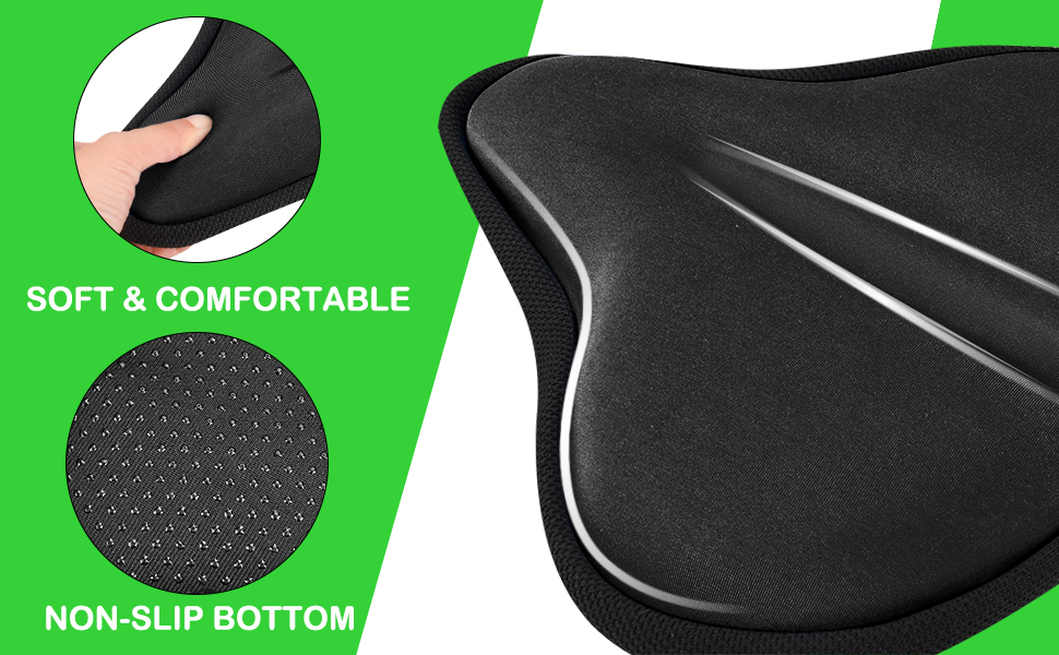 Покриття для велосипедного сидіння Sattelbezug, 27 x 25 см, широке, гелеве, для стаціонарних велосипедів, велотренажерів, спиннингу, з гелевою подушкою, м'яке, небесно-блакитне