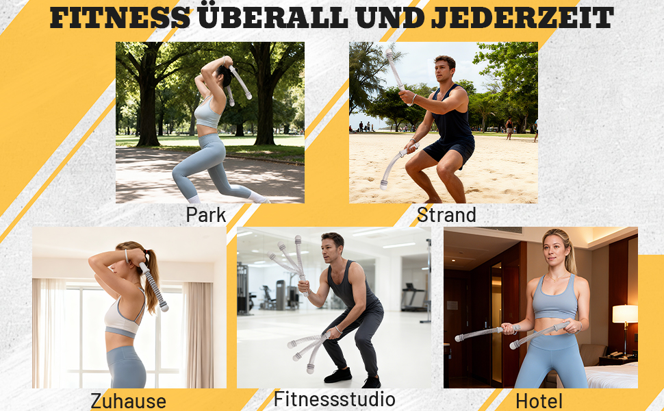 Бойова мотузка з навантаженням (без мотузки) - регульована бойова мотузка для дому, тиха мотузка без мотузки з силіконовими ручками для тренування всього тіла, спалювання жиру та силових тренувань (сіра)