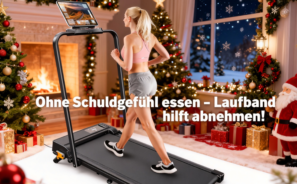 Складана бігова доріжка для дому та офісу Enboy, швидкість 12-14 км/год, ручне регулювання нахилу, LED-дисплей, максимальна вага 150 кг