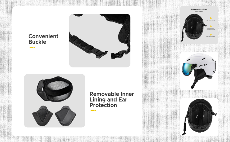 Шолом для лижного спорту Kavolet для чоловіків та жінок, сноубордистський шолом з знімною маскою, вентиляційні отвори, міцний, дихаючий, розмір L, білий