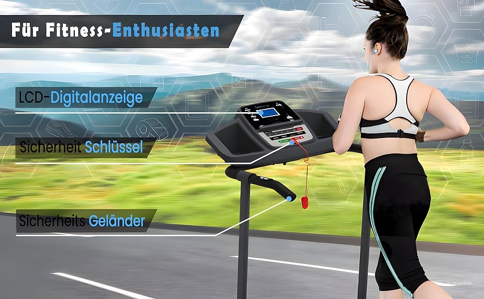 СеренЛайф: Компактний біговий тренажер для дому, Walking Pad, офісний біговий килимок SL26 з Bluetooth та складним механізмом - для дому та офісу