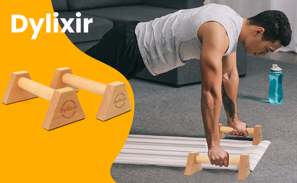 Паралелетки для віджимань з дерева, модель S - Calisthenics обладнання для дому