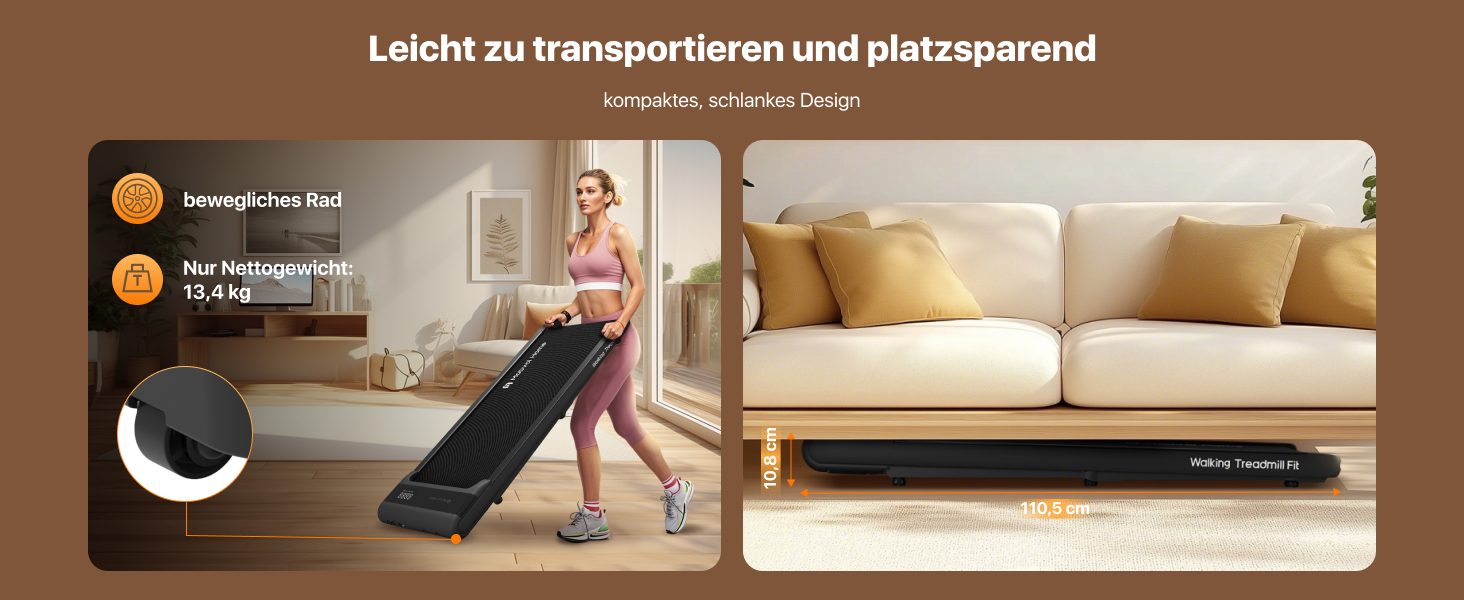 Компактна бігова доріжка Mobvoi Home Walking Pad для дому та офісу, 6 км/год, дистанційне керування, LED-дисплей, навантаження до 120 кг