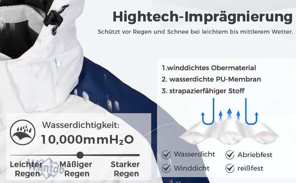 Чоловіча водонепроникна куртка Wantdo для катання на лижах, вітрозахисна спортивна куртка для активного відпочинку, тепла зимова куртка для снігу, гірська куртка, XXL, біло-червона