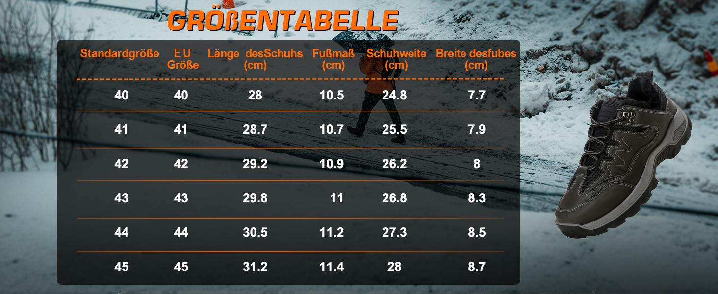 Черевики для ходьби чоловічі зимові утеплені, трекінгові черевики, зимові черевики, неслизькі, легкі, черевики для хайкінгу, зручні зимові черевики, гірські черевики, водонепроникні черевики для хайкінгу, outdoor черевики, чорні, 40 EU