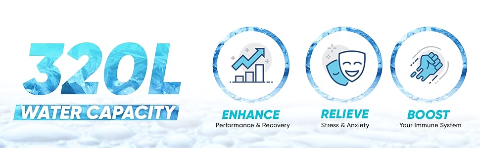 Екзотермальна ванна Polar Recovery Wanne 370L - портативна ванна для крижаної терапії та відновлення, чорна