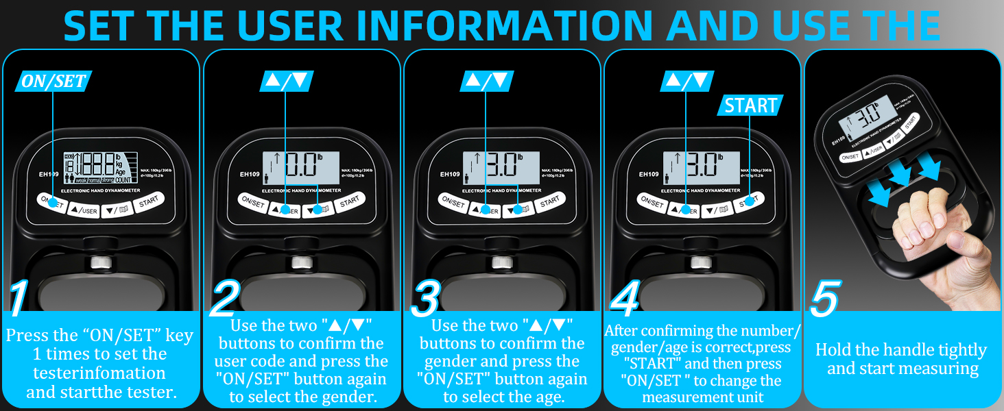Динамометр ручний цифровий 180 кг з USB зарядкою та LCD-дисплеєм для спортсменів та домашніх тренувань