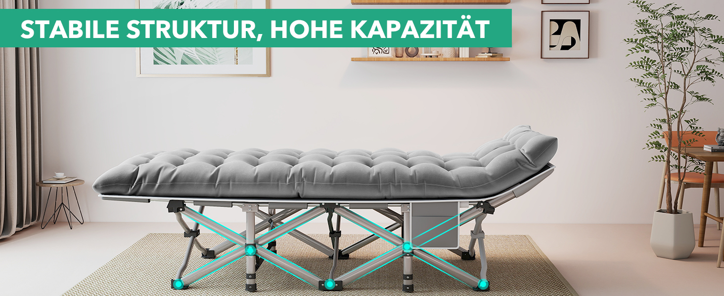 Розкладне ліжко-матрац для кемпінгу та відпочинку (190x71x35 см, сірий)