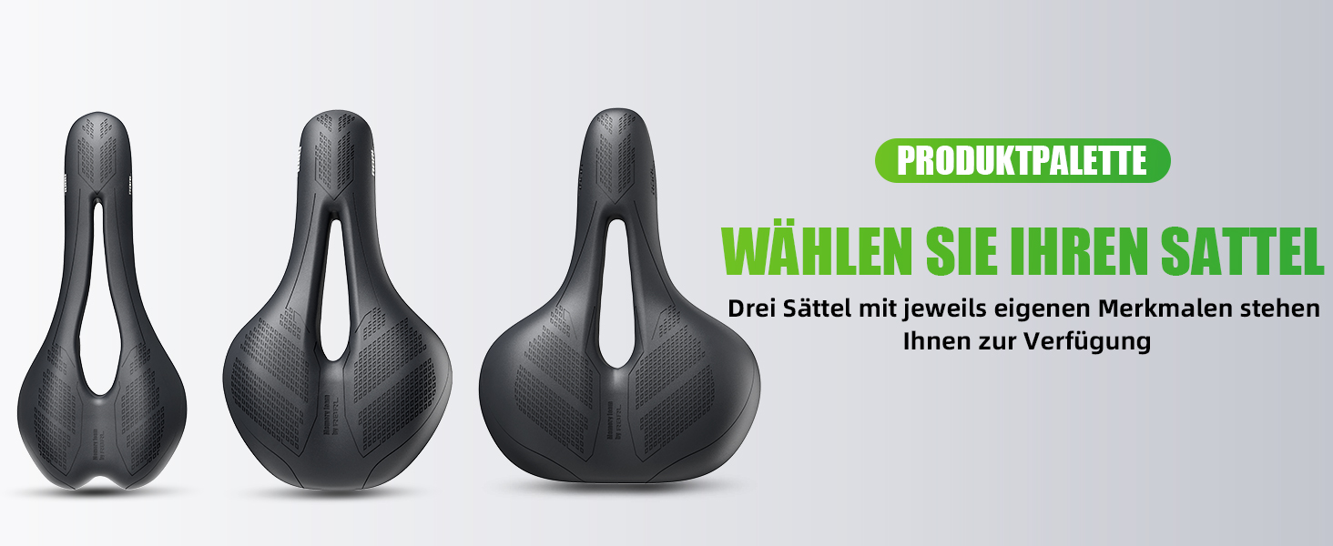 Велосипедне сідло RBRL – Комфортне широке сідло з піною Memory Foam та подвійною амортизацією, водонепроникне, для MTB, BMX, шосе та трекінгу, ергономічне