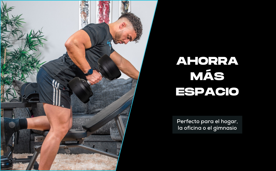 Регульовані гантелі BRAINGAIN - 23.5kg, 32.5kg, 41.5kg - Хром, для силових тренувань вдома (2 x 23,5kg)