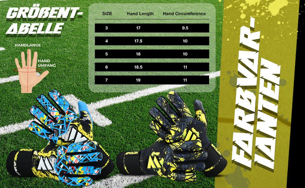 Дитячі та юніорські рукавички воротаря з латексної піни, чорні. Дихаючі та зручні рукавички для хлопчиків та дівчаток.