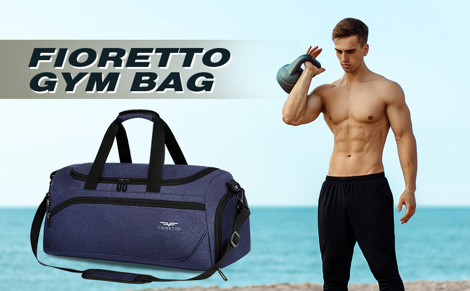 Спортивна сумка FIORETTO 35L з відділенням для взуття та мокрих речей, водонепроникна, для тренувань, спортзалу, подорожей, плавання, сауни, футболу, зелена 35л-оливковий (45л-світло-сірий)
