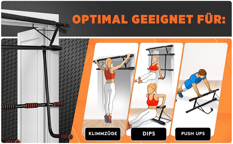 Дверна рама AthleticPro Pull-Up Bar з Dip Station, до 200 кг