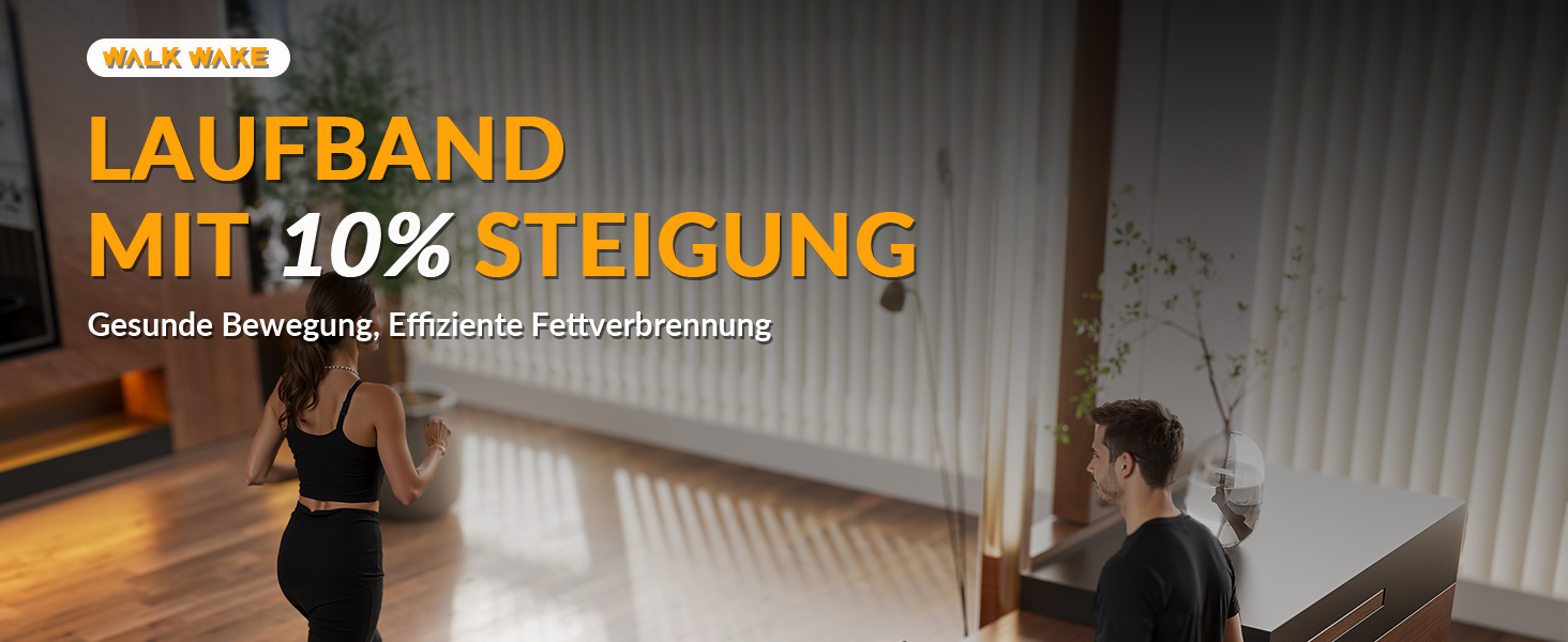 Біговий тренажер з нахилом 10%, Компактний біговий стіл для дому та офісу, Walking Pad, вантажопідйомність 150 кг, 2.5HP тихий мотор, портативна бігова доріжка з пультом керування 1-6 км/год, жовтий