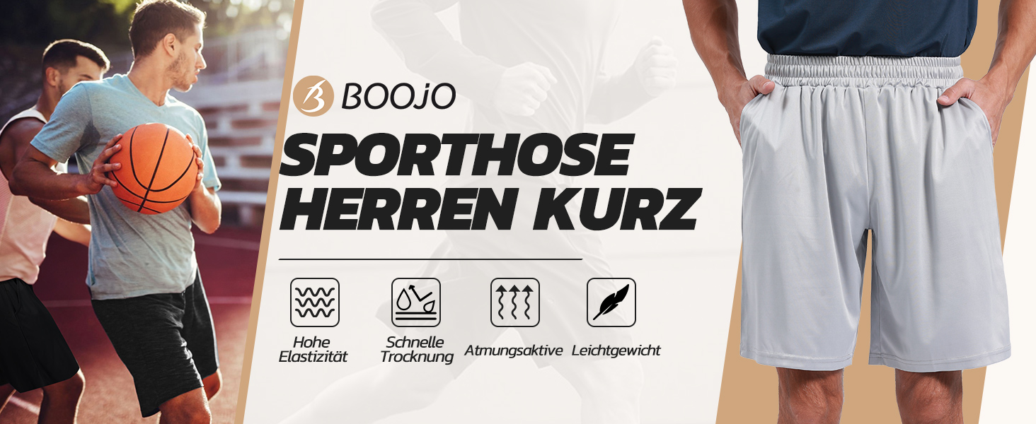 Набір чоловічих спортивних шортів BOOJO (3 шт.), швидкосохнучі шорти для фітнесу, тренувань та залу, з кишенями, L, чорний/темно-сірий/темно-синій