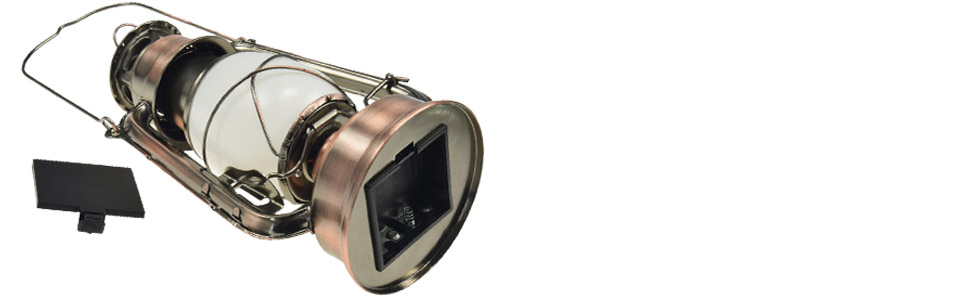 Ліхтар кемпінговий LED ChiliTec 23 см, регулювання яскравості, вінтажний дизайн, мідь