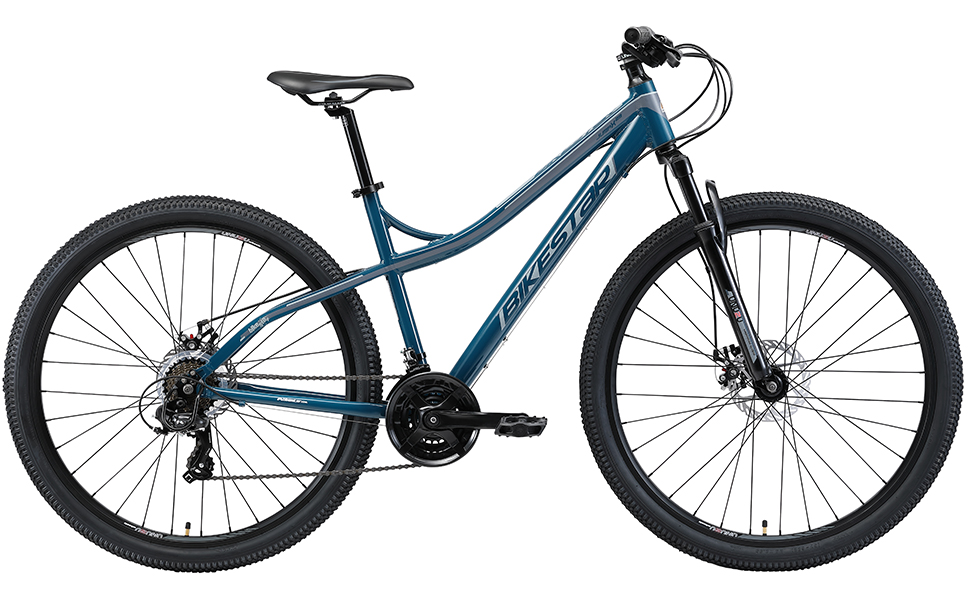 Алюмінієвий гірський велосипед BIKESTAR Hardtail Shimano 21 швидкісна трансмісія, дискові гальма 26, 27.5, 29 дюймові шини 16, 17, 18 дюймова рама Alu MTB СПРОБУЙТЕ 29 ДЮЙМІВ БЕЗ РИЗИКУ Дискові гальма Чорний і Сірий