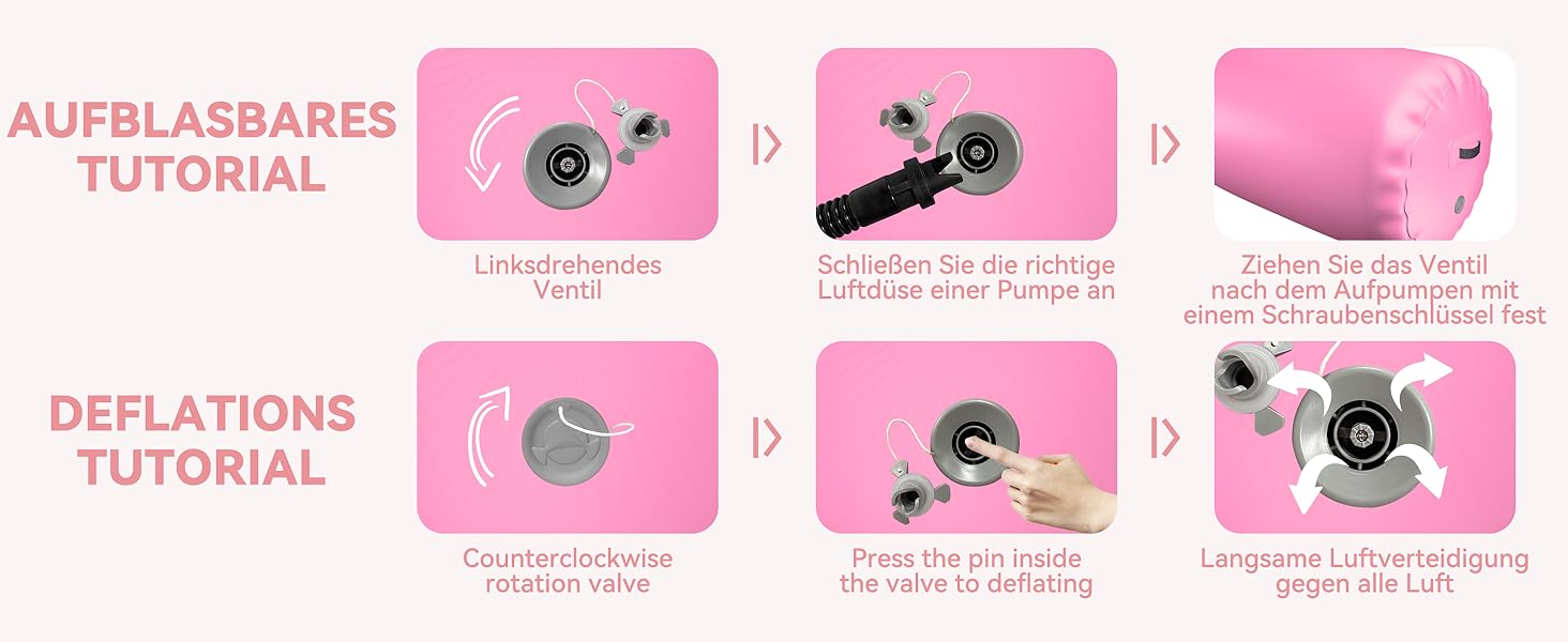 Мата для гімнастики DOBESTS Airtrack Matte, 2/3/4/5/6 м, для занять гімнастикою, йогою, фітнесом, спортом (з насосом та сумкою)