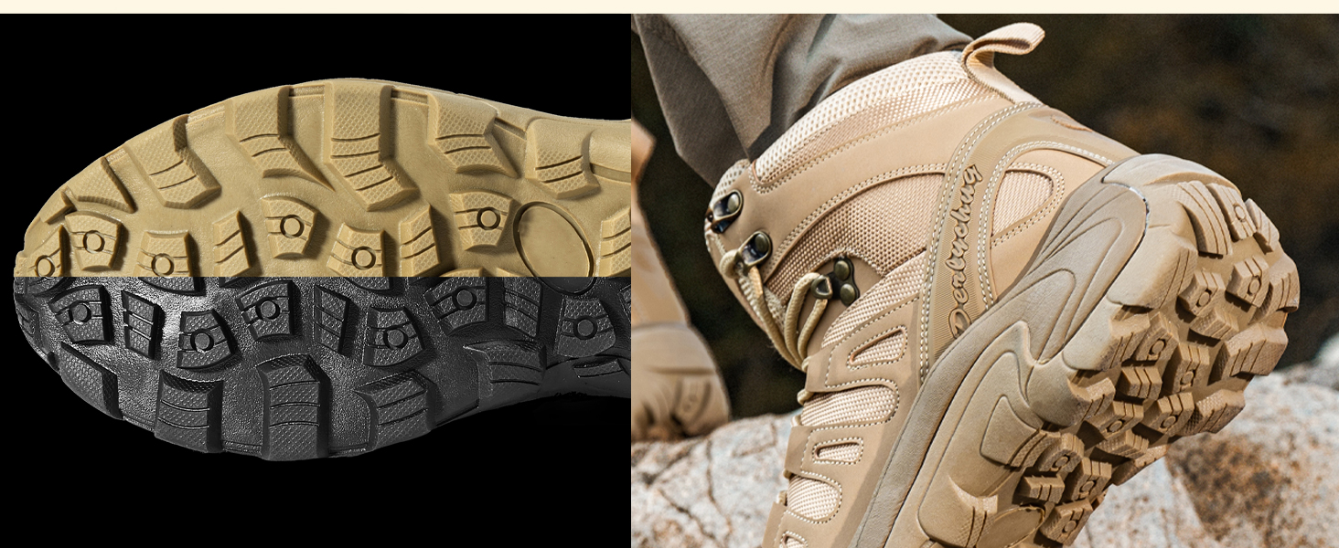 Чоловічі трекінгові черевики, тактичний рюкзак, легкі пустельні черевики (44 EU, пісочно-хакі)