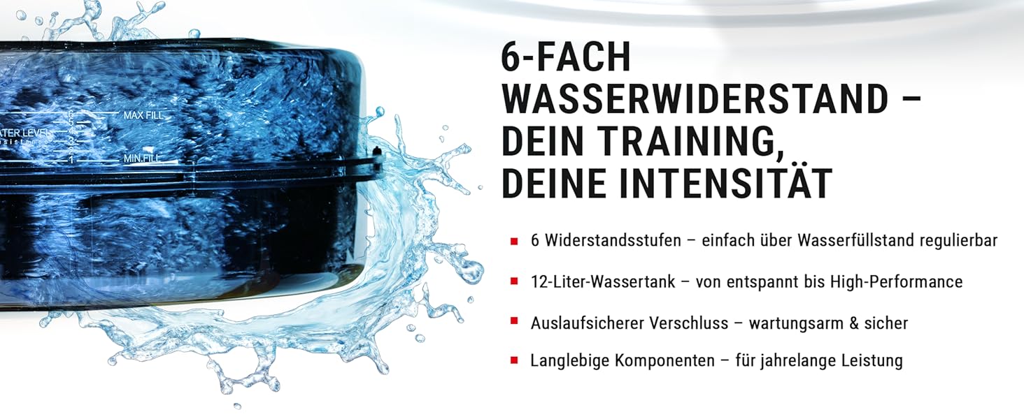 Гребний тренажер HAMMER AquaFold: складаний, з натурального дерева, з Bluetooth та комп'ютером для домашніх тренувань