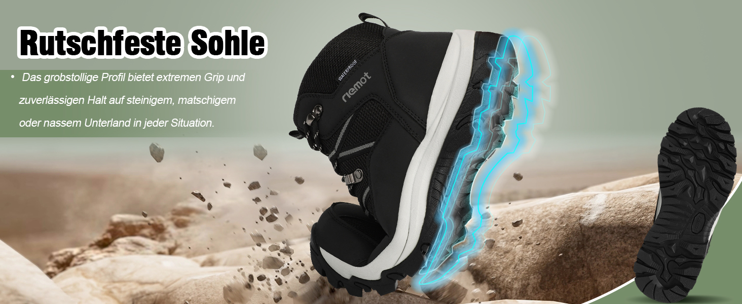 Черевики для трекінгу жіночі, туристичні черевики, трекінгові черевики, черевики для хайкінгу, чорні, 40 EU