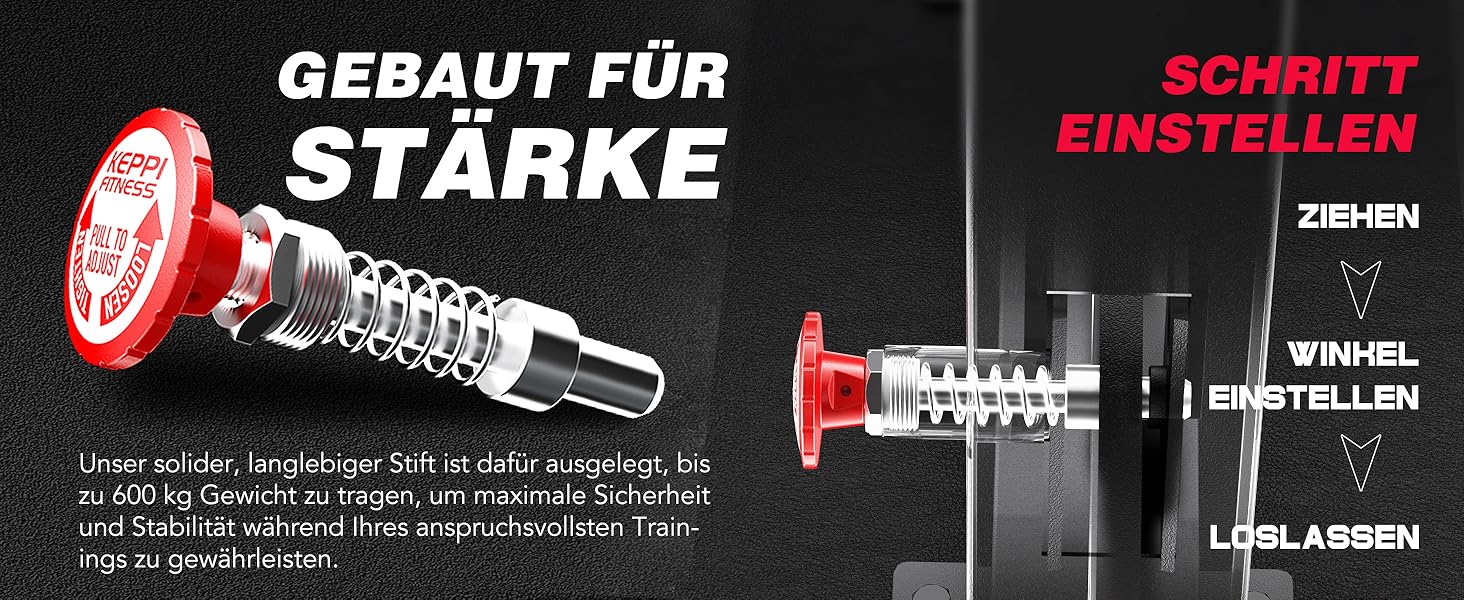 Регульована лава для тренувань Keppi Bench1000 Pro, 600 кг, для дому, штанги та силові вправи