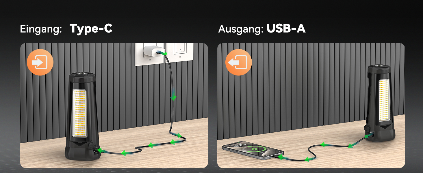 Портативна LED кемпінгова лампа на акумуляторі 15000mAh з телескопічним штативом, 5500LM, IP65, вологостійка, для кемпінгу, подорожей, будівництва та надзвичайних ситуацій (чорна)