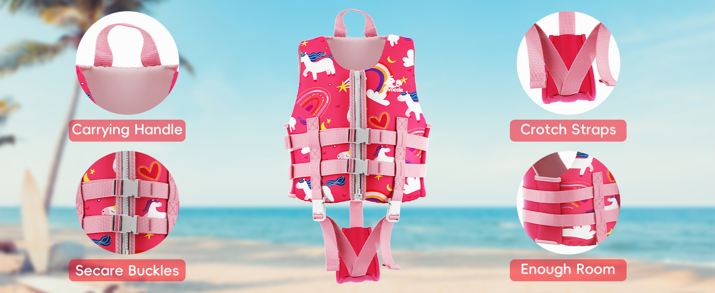 Дитячий рятувальний жилет Kinder Float Jacket рожевий, 19-30 кг, 3-6 років