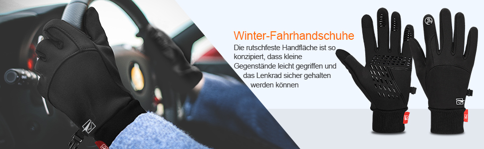 Велосипедні рукавички Cevapro: теплі зимові рукавички, водонепроникні, з підтримкою сенсорного екрану, чорні, розмір M