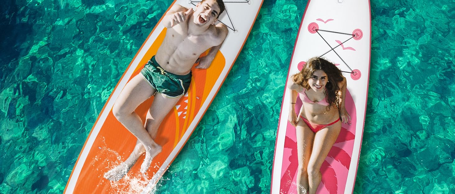 Надувний SUP-борд ZealWe для стійкого веслування (Stand Up Paddleboard) 335 см, комплект з аксесуарами (насос, рюкзак, алюмінієве весло, сидіння)