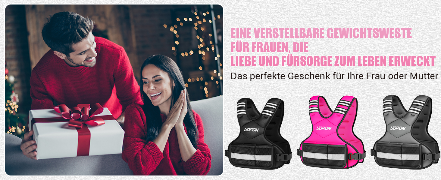 Вага для тренувань з регульованою вагою для жінок, 2.72–5.44 кг, вага з 6 знімними вагами по 0.45 кг, регульований розмір, з кишенями, чорно-сіра