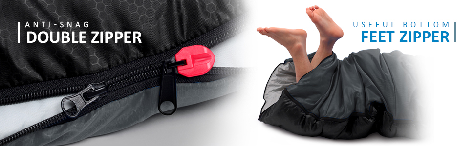 Спальний мішок SAIL XL для великих людей, 3-4 сезони, 1,6-2,7 кг, легкий, водонепроникний, для відпочинку на природі, походів, кемпінгу, чорного кольору