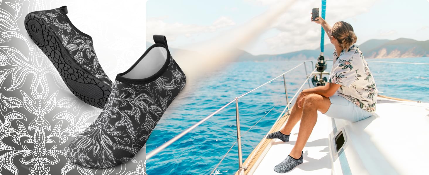 Водні черевики SIMARI для жінок та чоловіків, швидковисихаючі, моделі для плавання та відпочинку на пляжі, спортивні аквашузи SWS001, чорний, розмір 42/43 EU