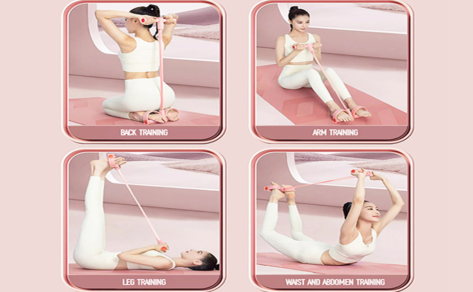 Гумові еластичні стрічки для фітнесу, 6шт. (рожеві)