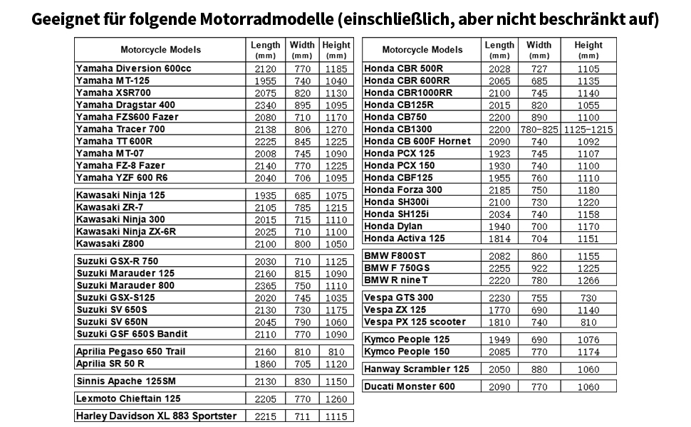 Водонепроникна накидка для мотоцикла, 210D Oxford, XL - захист від подряпин, з отворами для замка, підходить для Harley-Davidson, Honda, Yamaha, Suzuki, Kawasaki