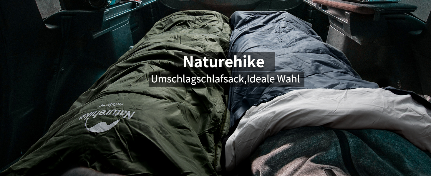 Спальний мішок Naturehike з капюшоном для кемпінгу, легкий та зручний, ідеальний для відпочинку на природі та подорожей, колір блакитний (7~11°C)