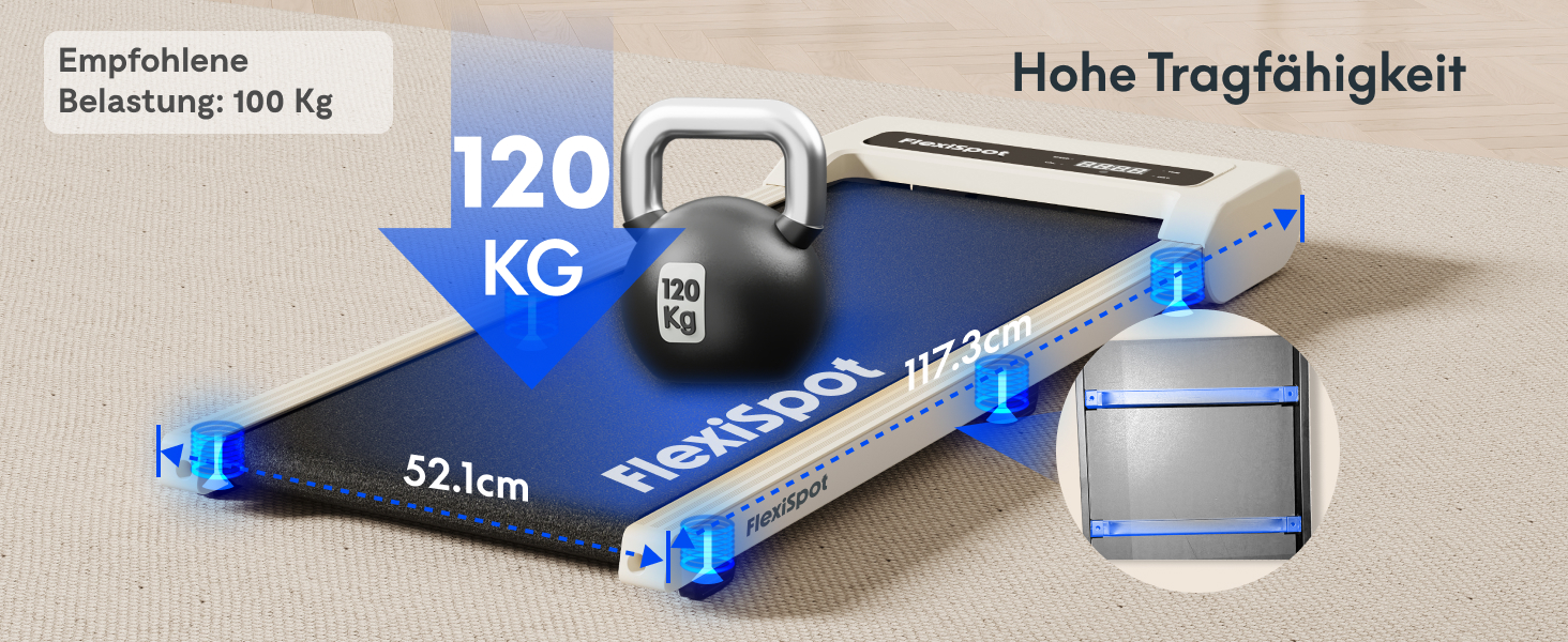 Тренажер для ходьби FlexiSpot Walking Pad 4 в 1 для дому та офісу, тихий біговий килимок з пультом та LED дисплеєм (Basic, White)